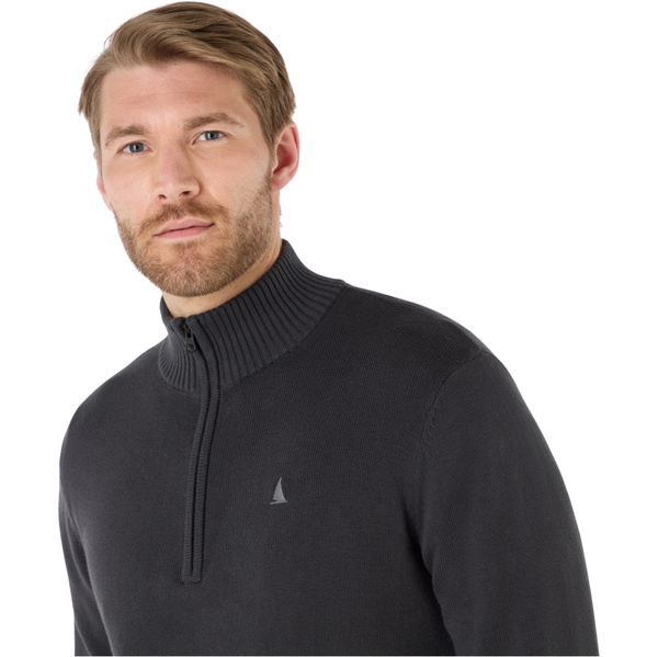 2025 Musto Mens Original 1/4 Zip Neck Knit Sweater 85082 - Carbon Marl